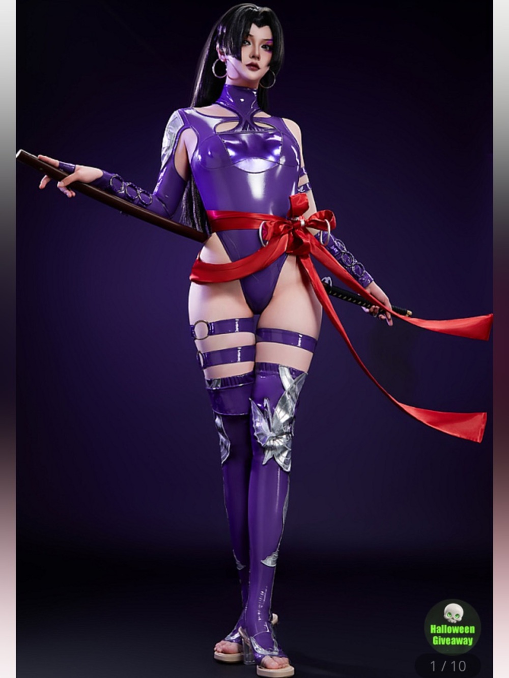 Miccostumes Rival Game Cosplay Costume Ninja and Wig